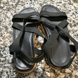 Women's Black Strappy Sandals